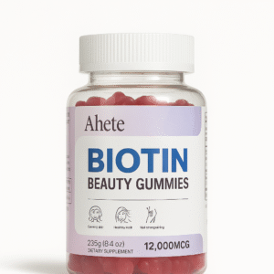 Biotin Gummies – Grape Flavor – Hair Growth Support & Scalp Circulation – 60 Capsules