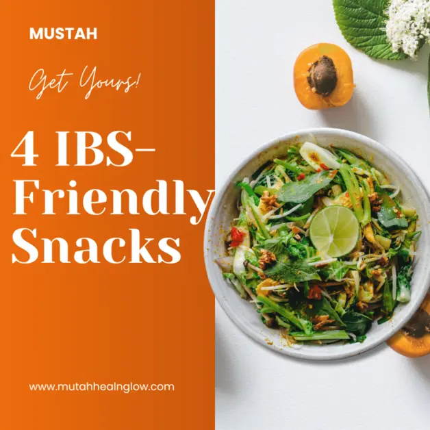 IBS-friendly snacks for gut health – rice cakes with banana and peanut butter