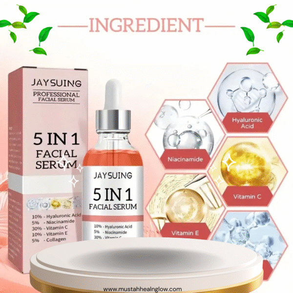 5-in-1 Hydrating & Brightening Face Serum – 30ml - Image 5