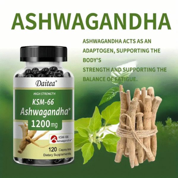 KSM-66® Ashwagandha – 1200mg Stress & Mood Support – 120 Capsules - Image 3
