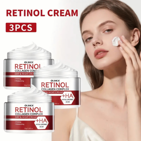 Retinol Moisturizing Cream (90g each) with Hyaluronic Acid, Collagen & Glycerin – Hydrating Face Cream for All Skin Types - Image 2