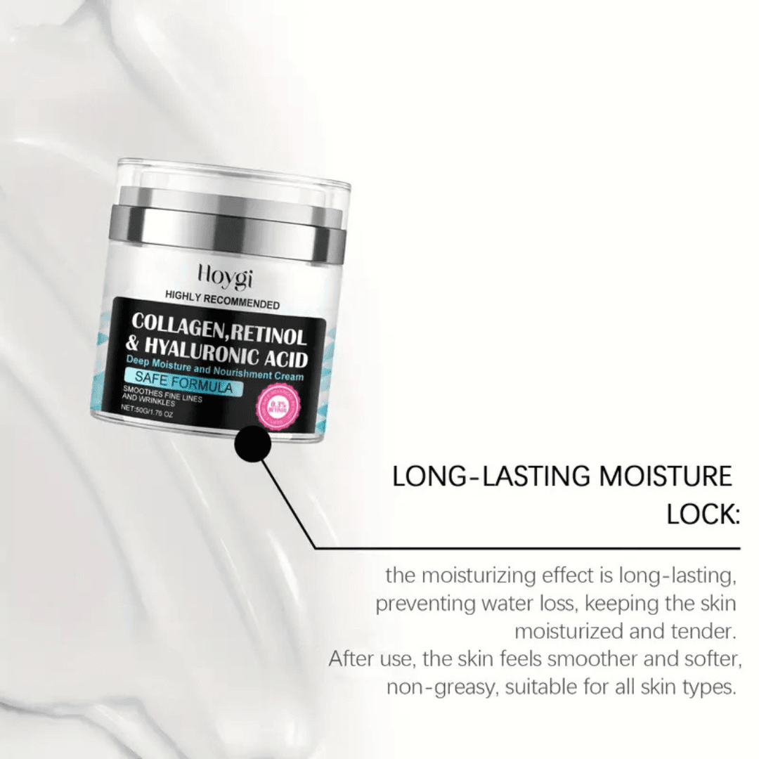 Collagen & Retinol Cream with Hyaluronic Acid – Day & Night Moisturizer for All Skin Types (1.76oz each) - Image 4