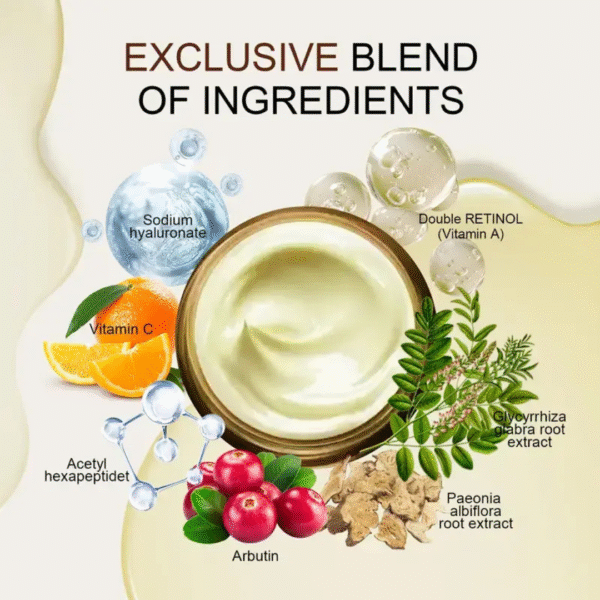 Retinol + Vitamin C Facial Firming Cream – 24 Hour Moisturizer with Sodium Hyaluronate – 30 g Each – Day & Night - Image 3