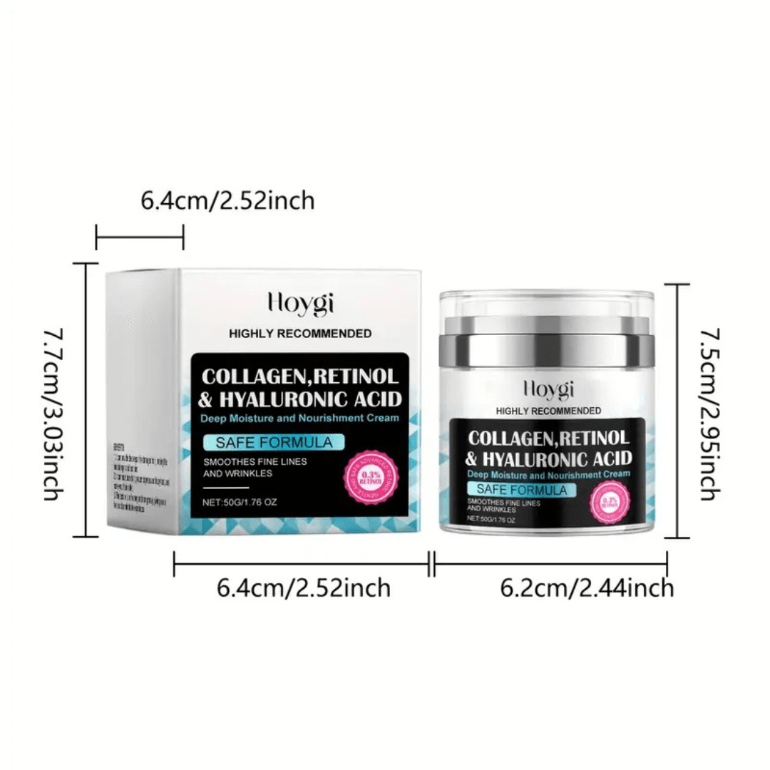 Collagen & Retinol Cream with Hyaluronic Acid – Day & Night Moisturizer for All Skin Types (1.76oz each) - Image 5