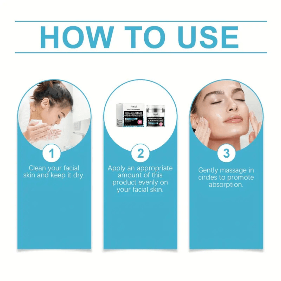 Collagen & Retinol Cream with Hyaluronic Acid – Day & Night Moisturizer for All Skin Types (1.76oz each) - Image 6