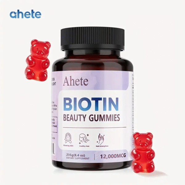 Biotin Gummies – Grape Flavor – Hair Growth Support & Scalp Circulation – 60 Capsules - Image 7