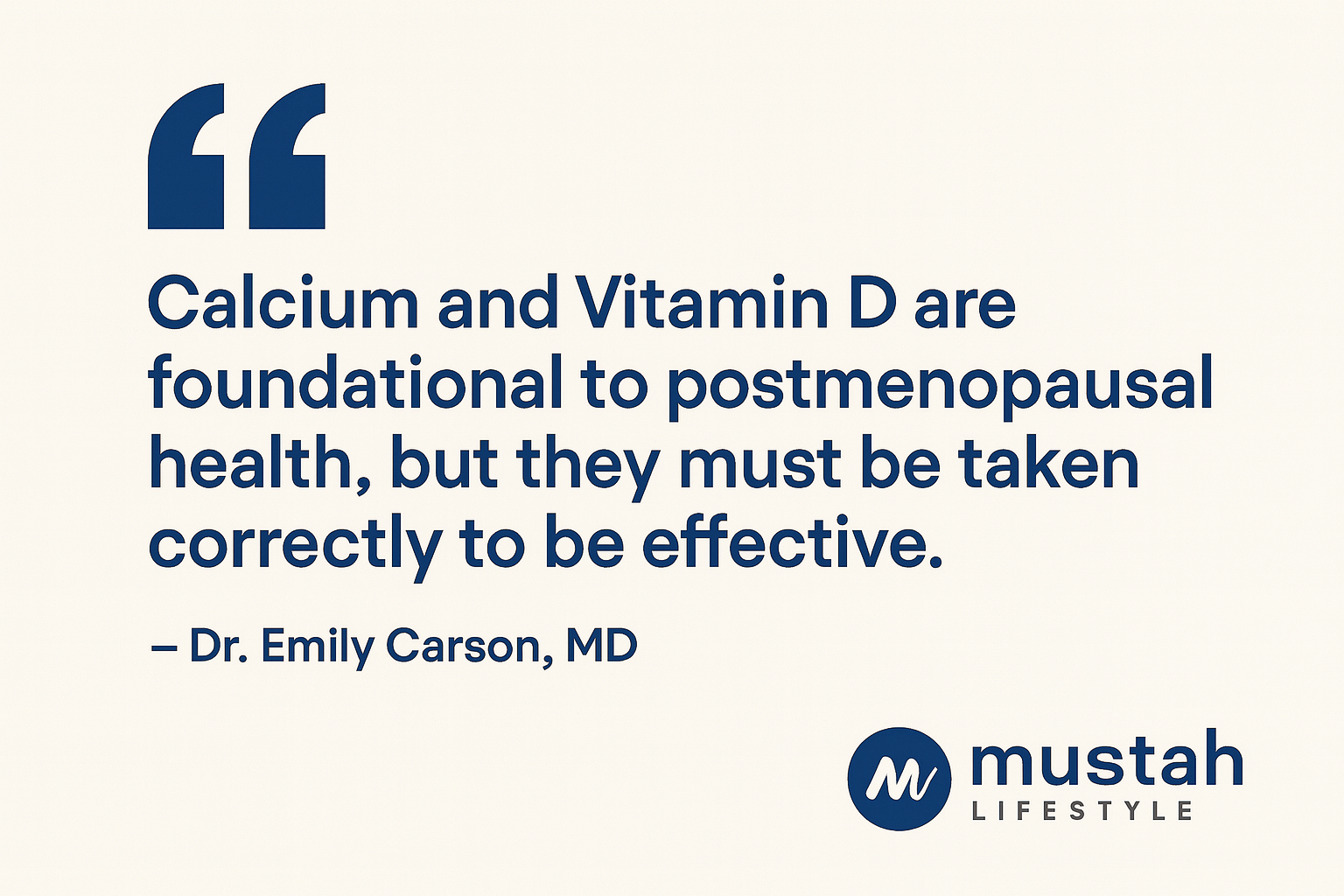 : Expert quote on calcium supplements for menopausal women"How to Take Calcium for Maximum Absorption