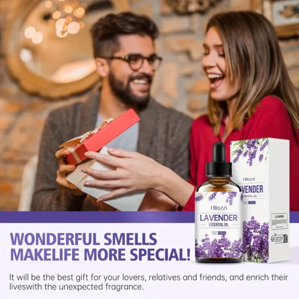 Hllozzi Lavender Essential Oil Bottle with Packaging – Sleep Aid Aromatherapy