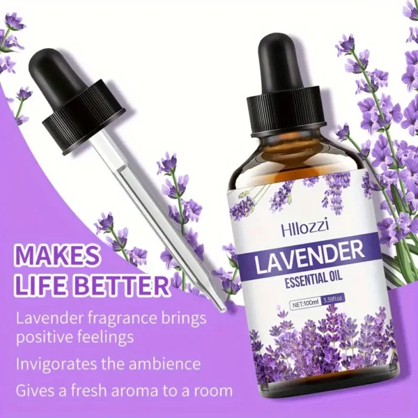 Lavender Essential Oil for Sleep – 100% Pure & Natural Aromatherapy Oil, Relaxation & Stress Relief, 30ml / 1oz – Hllozzi - Image 10