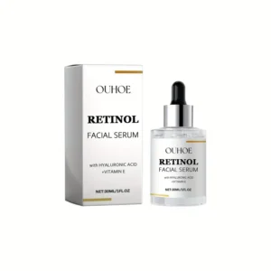 OUHOE Retinol Facial Serum with Hyaluronic Acid and Vitamin E for anti-aging, hydration, and skin firming – 30ml bottle