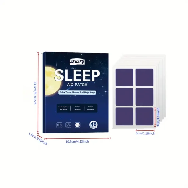 Sleep Aid Patch – Natural Insomnia Relief, Relaxation & Better Sleep – 48pcs Bupy Patches with Aromatherapy for Faster, Deeper Sleep - Image 6