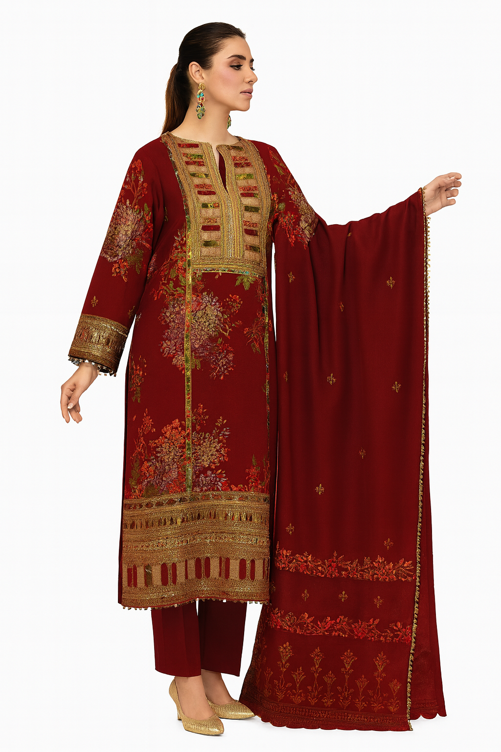 Sabyasachi Silk Embroidered Dress